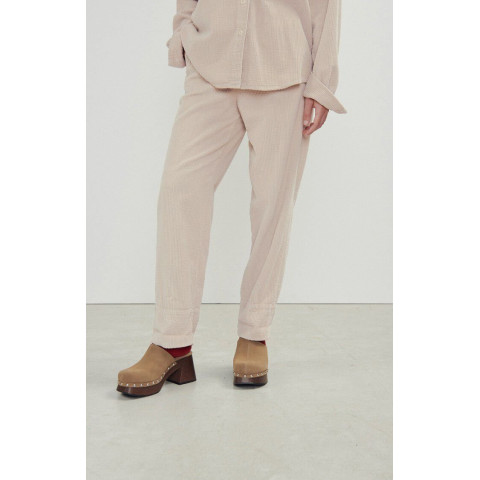 Pantalon en Velours American Vintage Femme PADOW Beige Cloane Vannes PADO137