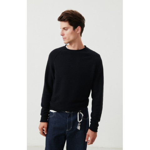 Pull Homme American Vintage DAMSVILLE Noir Cloane Vannes MDAM18A