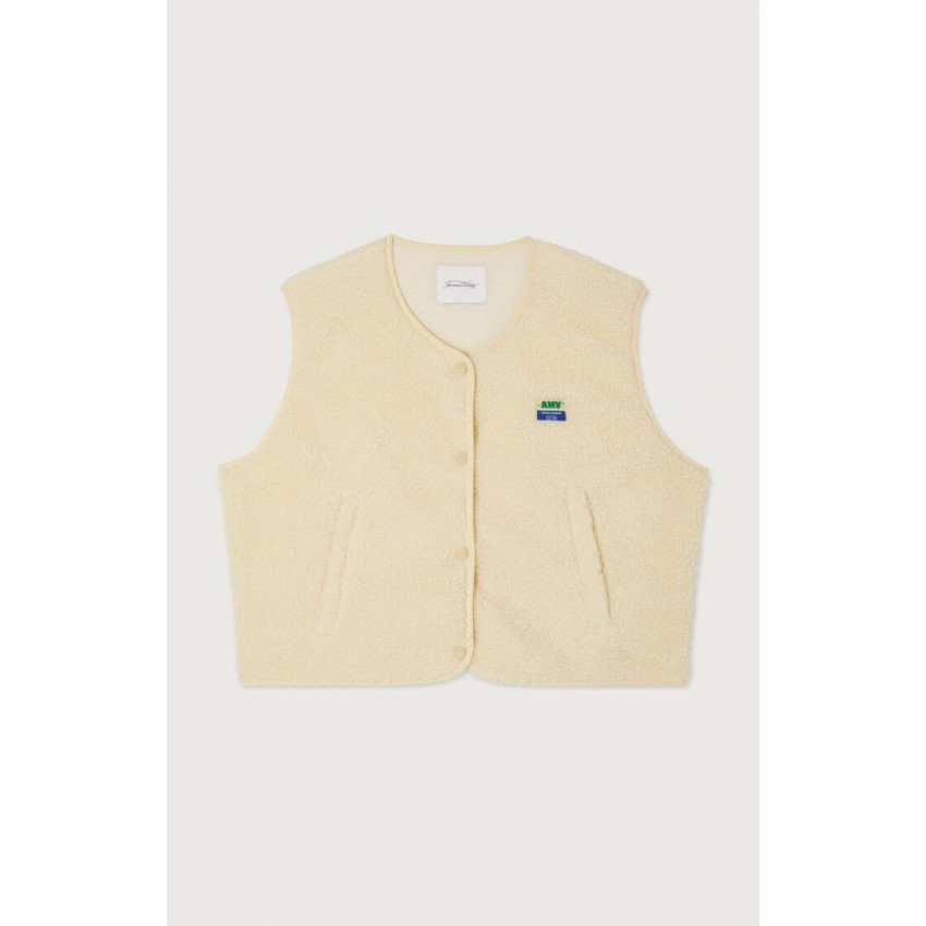 Veste Sans Manches Femme American Vintage HOKTOWN Ecru Cloane Vannes HOK16