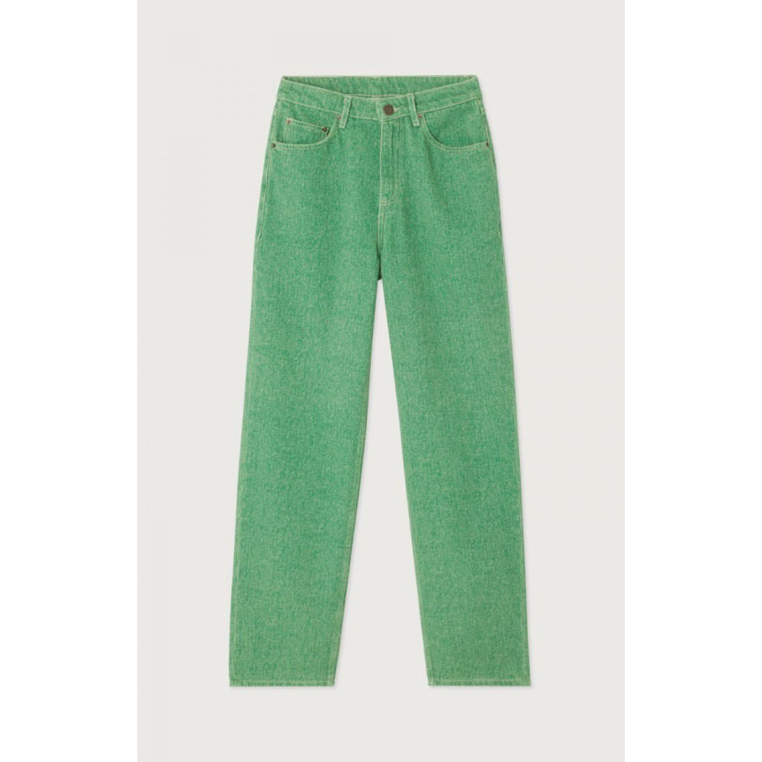 Jeans Femme American Vintage TINEBOROW Vert Cloane Vannes Jeans Femme TINEBOROW Vert
