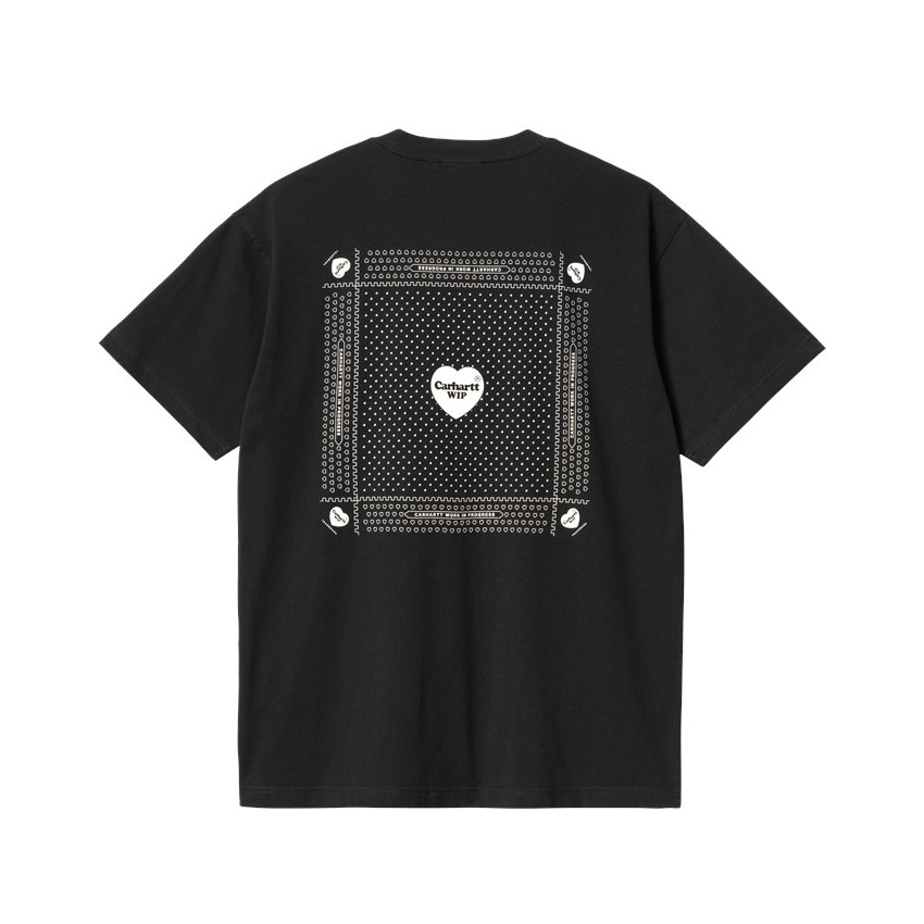 T-Shirt Homme Carhartt Wip HEART BANDANA Noir Cloane Vannes I033116