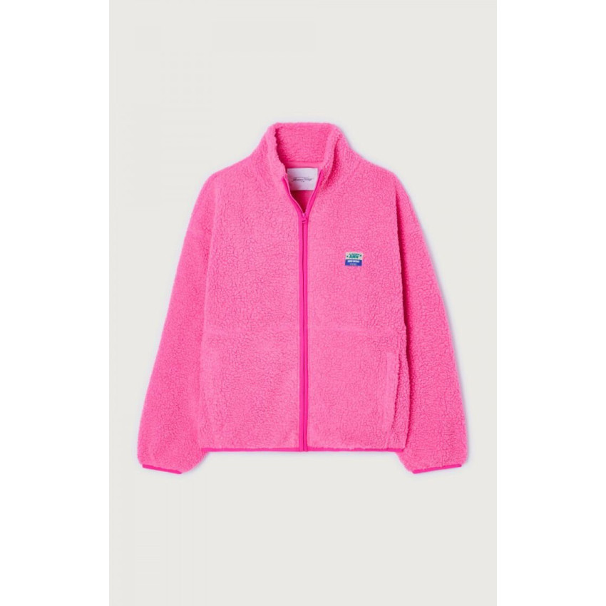 Veste Polaire American Vintage Femme HOKTOWN Fuchsia Cloane Vannes HOK16C