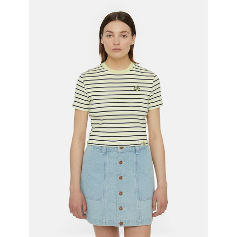 T-Shirt Femme Dickies ALTOONA Rayé Vert Cloane Vannes 0A4YS7 H14