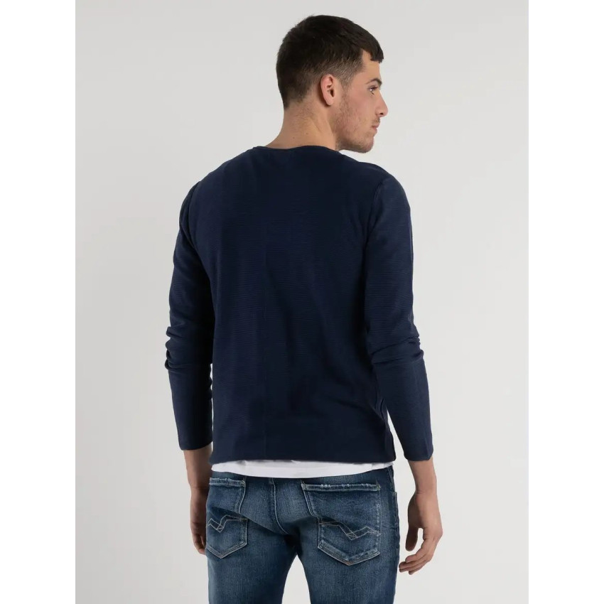 Pull Homme Replay Jeans en Maille Bleu Marine Cloane Vannes UK2651 G21280G 205 7