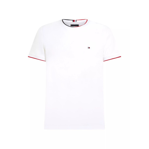 T-Shirt Homme Tommy Hilfiger TIPPED Blanc Cloane Vannes MW0MW34439 YBR