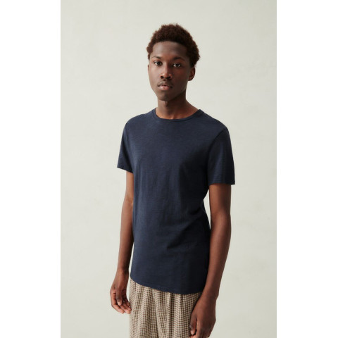T-Shirt Homme American Vintage BYSAPICK Bleu Marine Cloane Vannes MBYSA18B