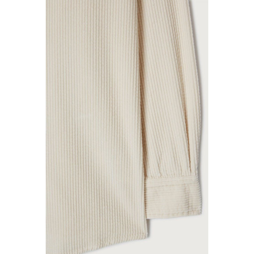 Chemise en Velours American Vintage Homme PADOW Ecru Cloane Vannes MPADO06A