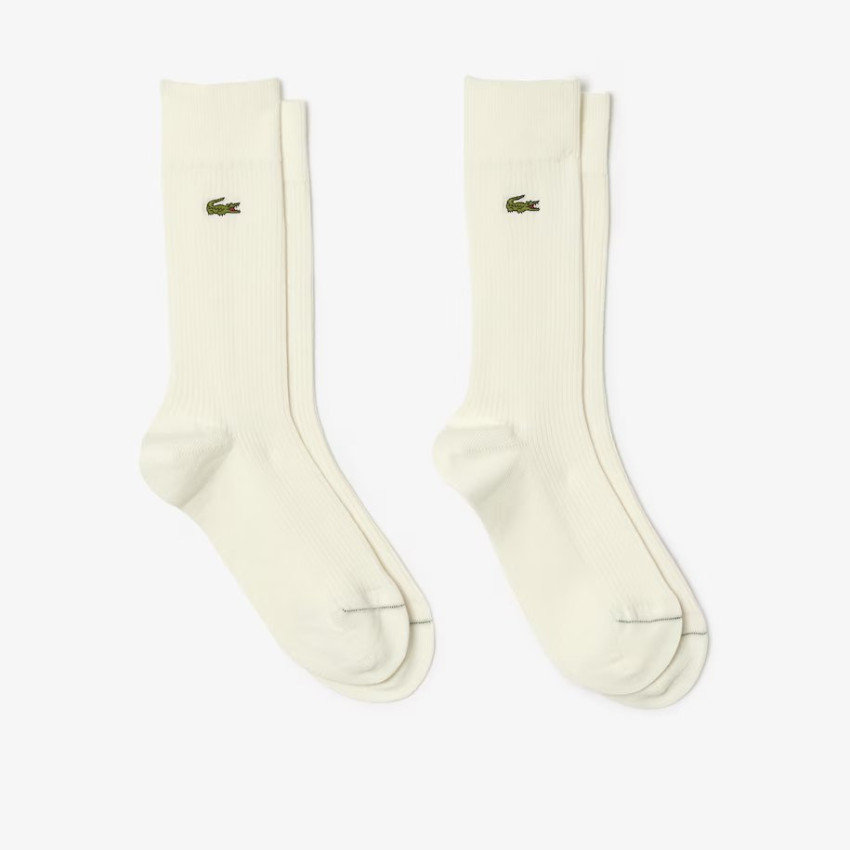 Lot de 2 Paires de Chaussettes Lacoste Crème Cloane Vannes RA7868 70V