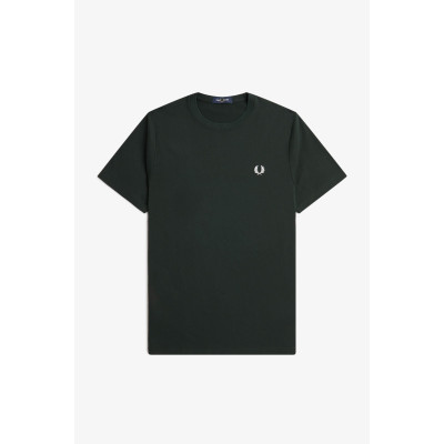 T-Shirt Homme Fred Perry CREW NECK Vert Foncé Cloane Vannes M1600