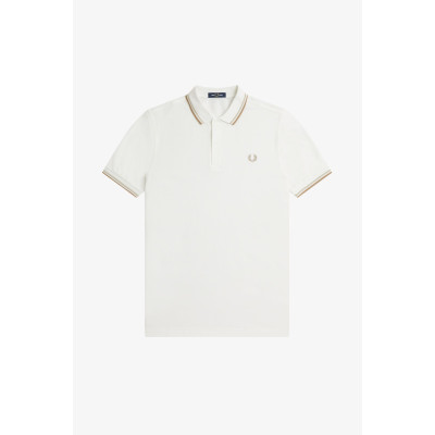 Polo Homme Fred Perry TWIN TIPPED Blanc Cloane Vannes M3600