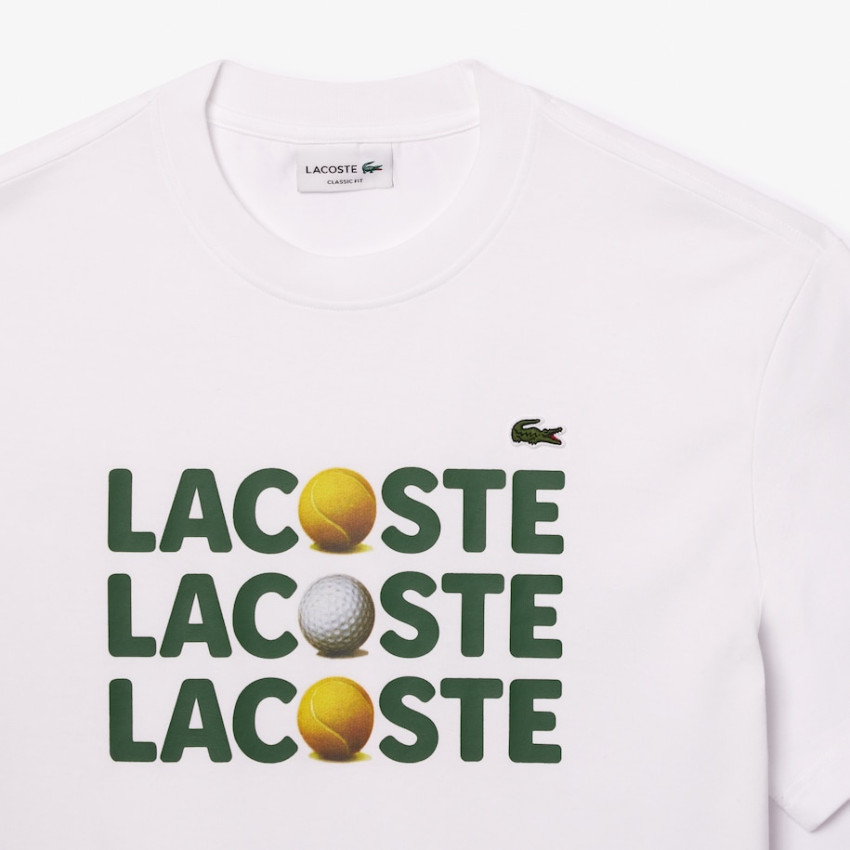 T-shirt Homme Lacoste TENNIS Blanc Cloane Vannes