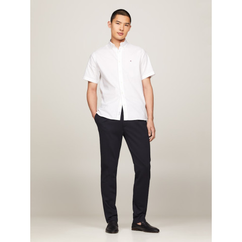 Chemise Homme Tommy Hilfiger FLEX OXFORD 1985 Blanc Cloane Vannes MW0MW33810YBR