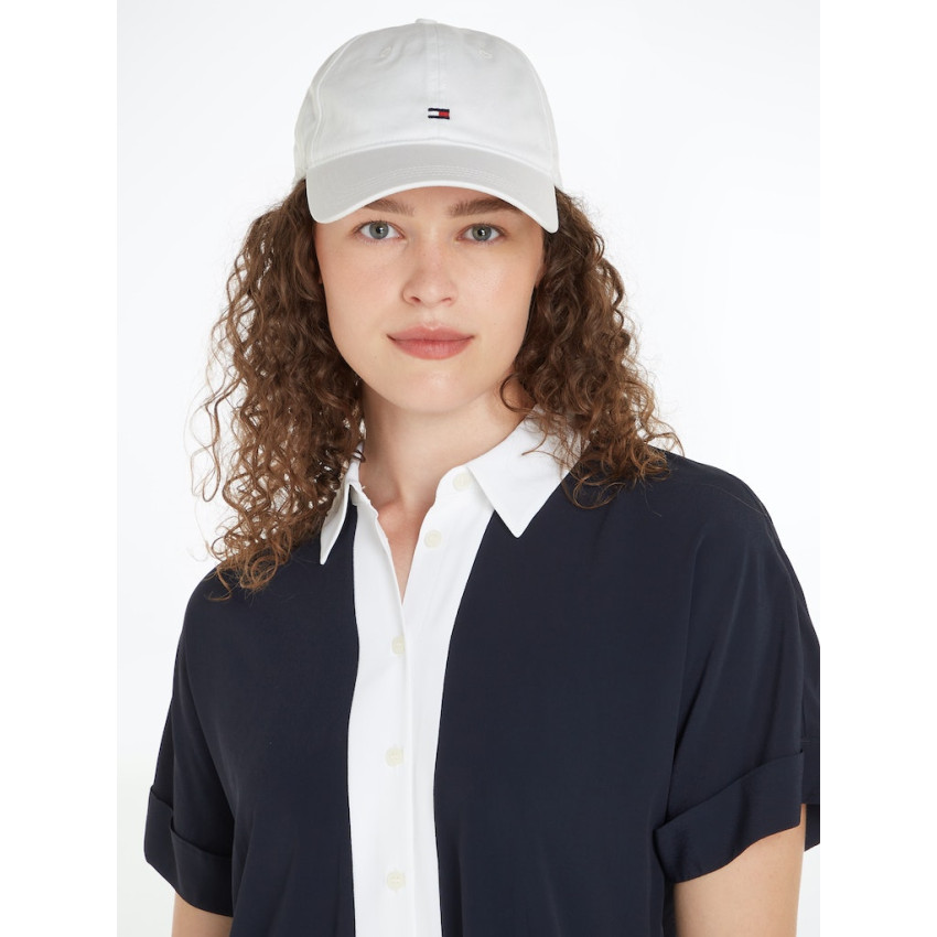 Casquette Femme Tommy Hilfiger ESSENTIAL FLAG Blanc Cloane Vannes AW0AW16050YCF
