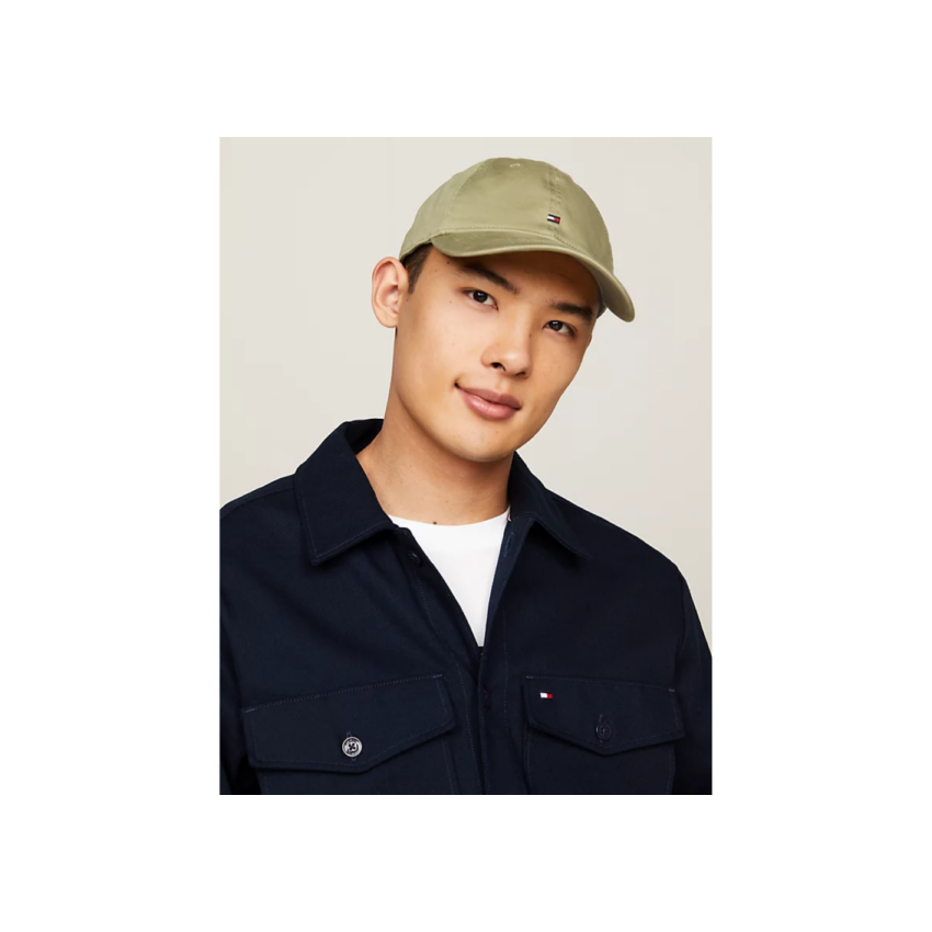 Casquette Homme Tommy Hilfiger FLAG Kaki Cloane Vannes AM0AM12303L9F