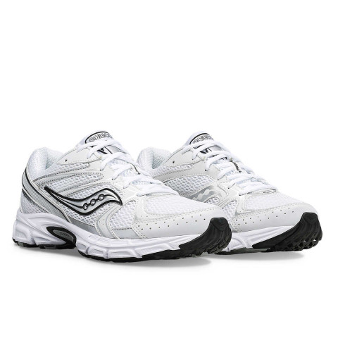Baskets Homme Saucony RIDE MILLENIUM Blanc Cloane Vannes S70812-5 WHT/SILVER