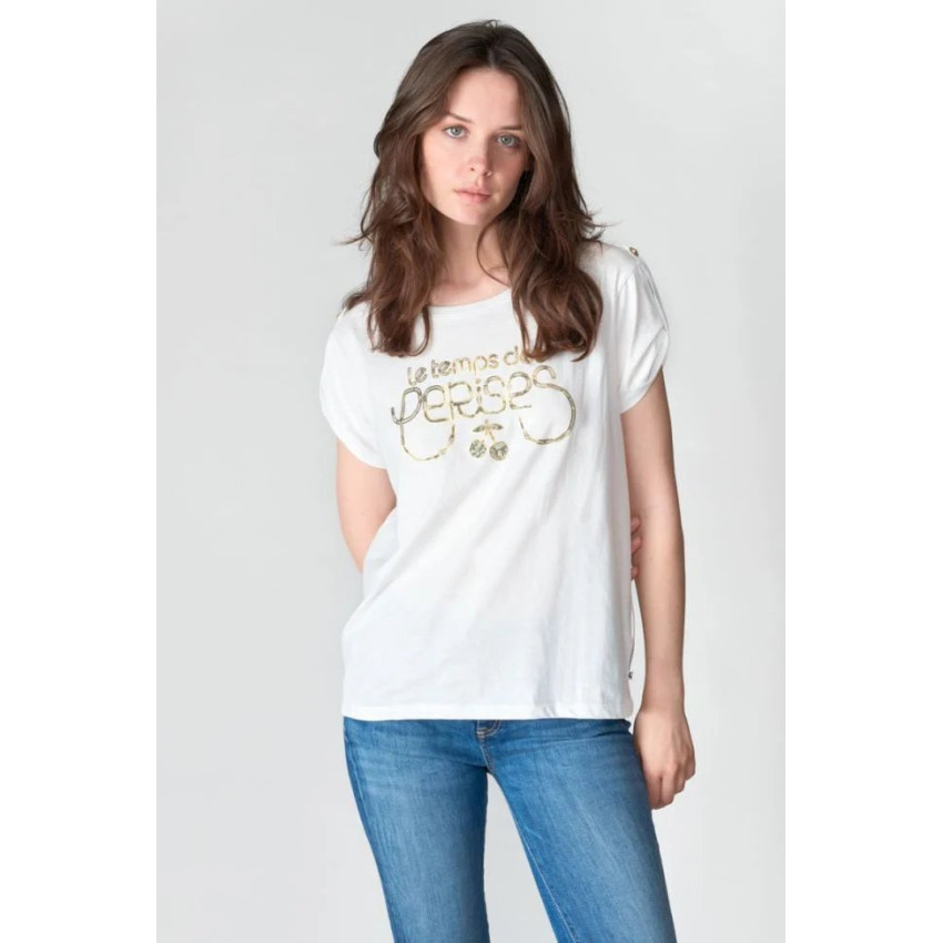 T-Shirt Le Temps Des Cerises Femme DWIGHT Blanc Cloane Vannes