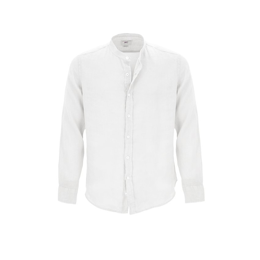 Chemise en Lin Homme Gerry St Tropez MAO Blanc Cloane Vannes