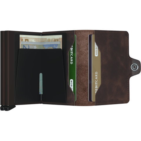 Porte Cartes Secrid TWINWALLET VINTAGE Marron Cloane Vannes
