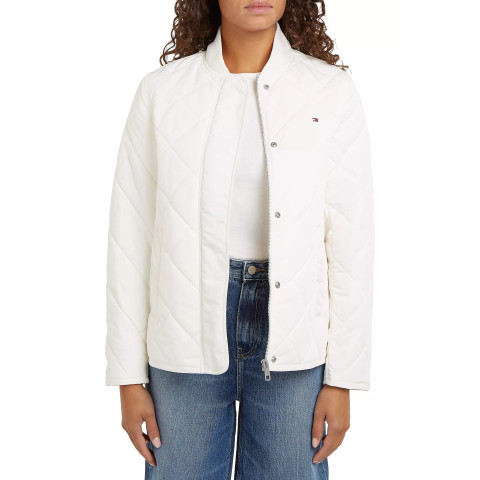 Blouson Femme Tommy Hilfiger  QUILTED BOMBER Blanc Cloane Vannes WW0WW42376