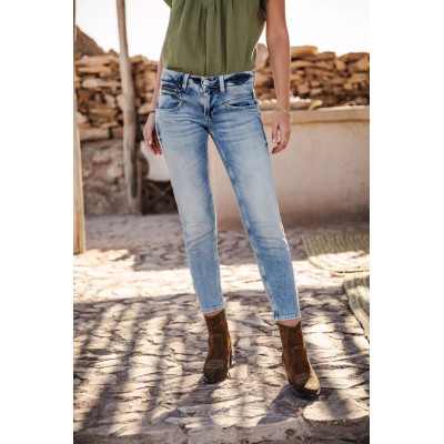 Jean Femme Freeman T Porter ALEXA CROPPED Denim Light Cloane Vannes