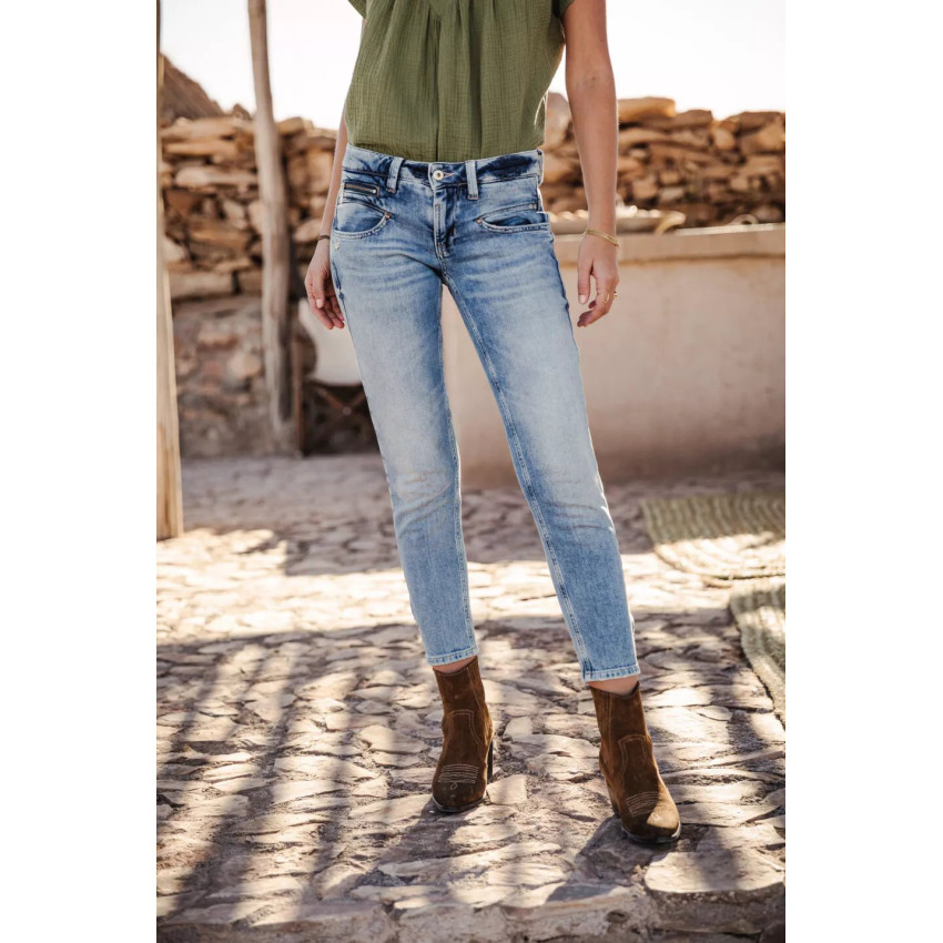 Jean Femme Freeman T Porter ALEXA CROPPED Denim Light Cloane Vannes