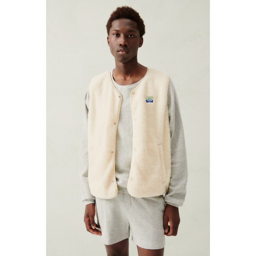 Veste Sans Manches American Vintage Homme HOKTOWN Ecru Cloane Vannes MHOK16A