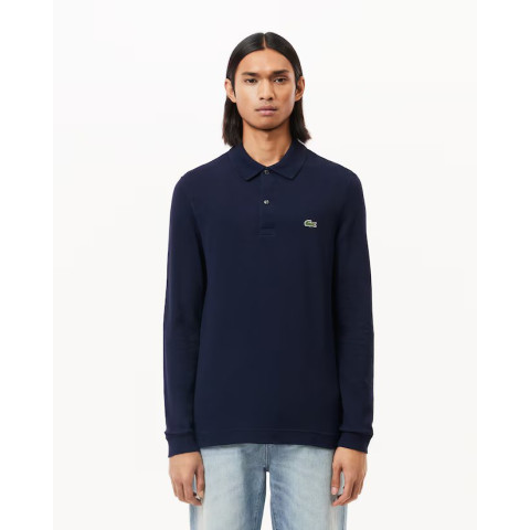 Polo Manches Longues Lacoste Homme L12.12 Bleu Marine Cloane Vannes