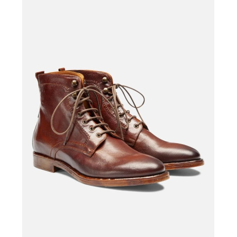 Bottines en Cuir Kost Homme MILITANT 67 Cognac Cloane Vannes