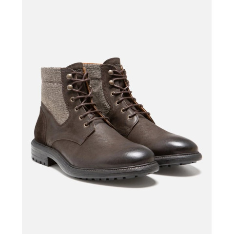 Bottines en Cuir Kost Homme MYSTIK B Chataigne Cloane Vannes