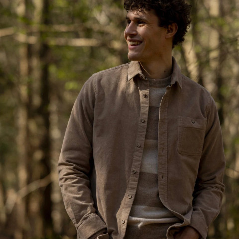 Chemise Côtelé Faguo Homme ONCA Beige Cloane Vannes F23SH0106 BEI01