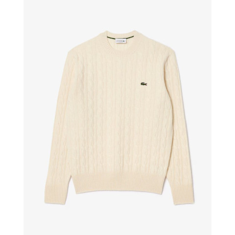 Pull Homme Lacoste COL ROND Crème Cloane Vannes AH2924