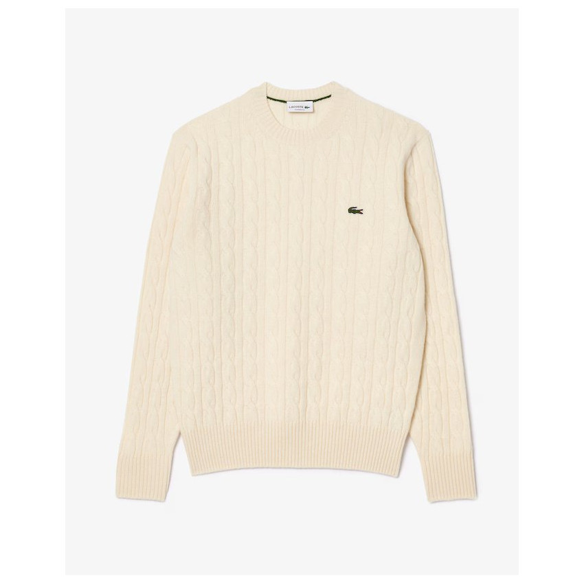 Pull Homme Lacoste COL ROND Crème Cloane Vannes AH2924