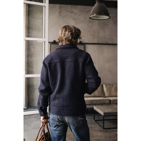 Blouson Homme Freeman T Porter SPENCER BOILED Bleu Marine Cloane Vannes