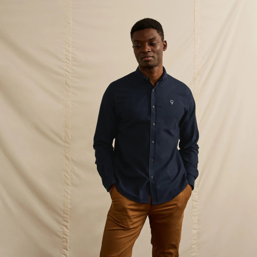 Chemise Homme Faguo IVOY Bleu Marine Cloane Vannes