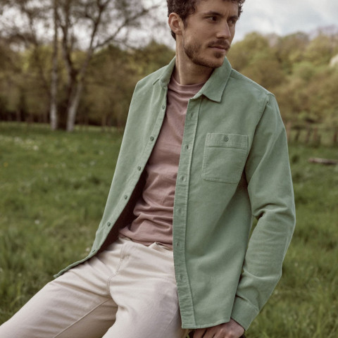 Chemise Côtelé Homme ONCA Kaki