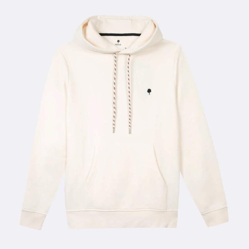 Sweat à Capuche Faguo Homme DIRAC Ecru Cloane Vannes