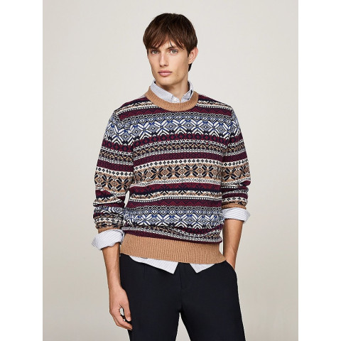 Pull Homme Tommy Hilfiger FAIR ISLE Multicolore Cloane Vannes MW0MW37026 0HD
