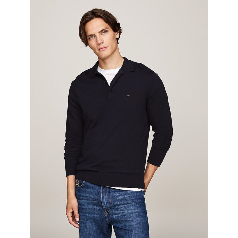 Pull Homme Tommy Hilfiger PIMA Bleu Marine  Cloane Vannes MW0MW36519