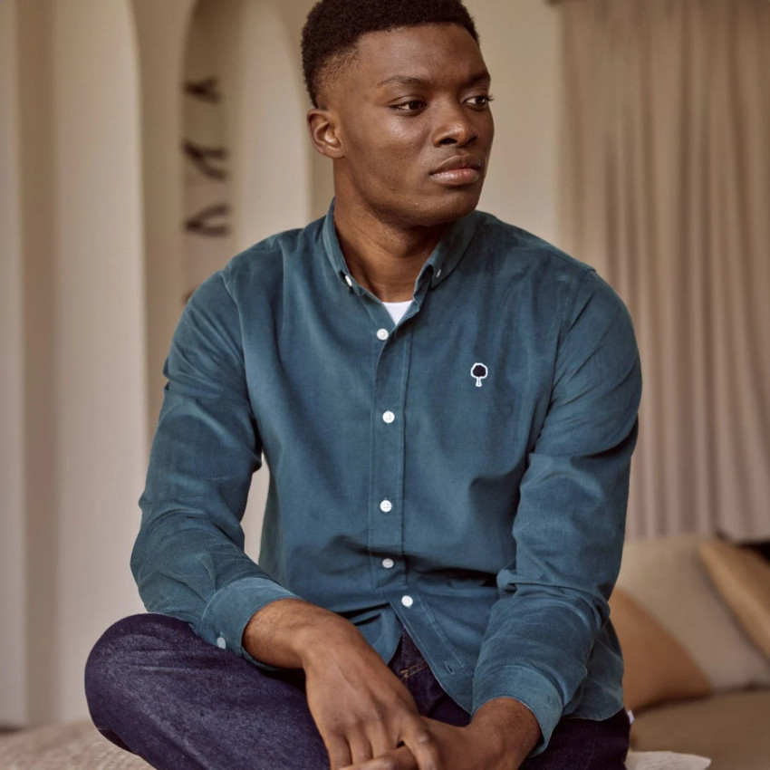 Chemise Homme Faguo IVOY Bleu Marine Cloane Vannes