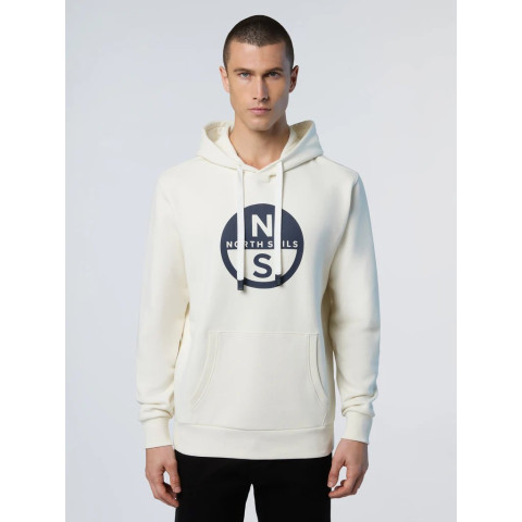 Sweat à Capuche North Sails Homme GRAPHIC Crème Cloane Vannes 691258