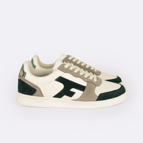Baskets Homme Faguo HAZEL Ecru et Vert Cloane Vannes F24CG3204 ECR71
