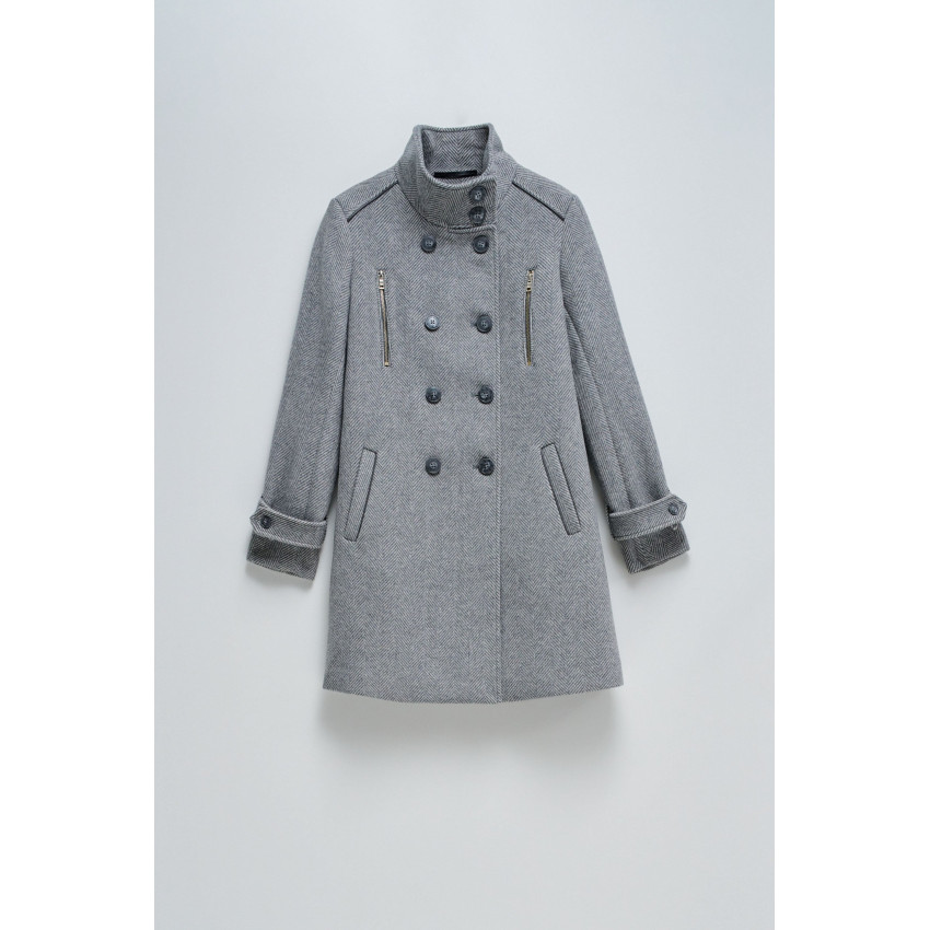 Manteau Salsa Jeans Femme Gris Cloane Vannes 21002955 124