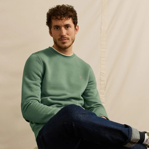 Sweat Faguo Homme DONZY Kaki Cloane Vannes F24SW0104 KAK29