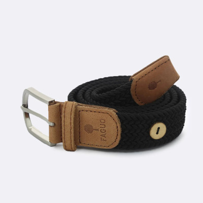 Ceinture Tressée Faguo Homme BELT Noir Cloane Vannes