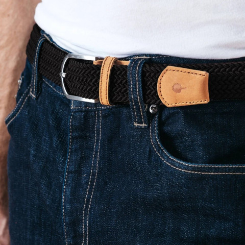 Ceinture Tressée Faguo Homme BELT Noir Cloane Vannes