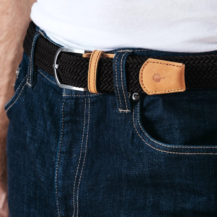 Ceinture Tressée Faguo Homme BELT Noir Cloane Vannes