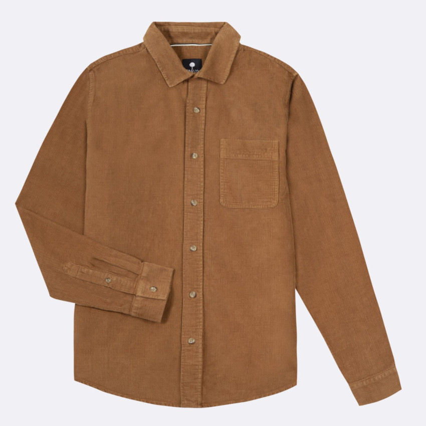 Chemise Faguo Homme SIGNY Camel Cloane Vannes F24SH0107 CAM00