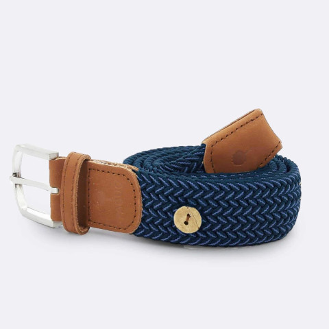 Ceinture Tressée Faguo Homme BELT Bleu Marine Cloane Vannes