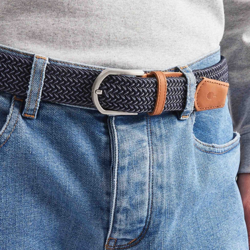 Ceinture Tressée Faguo Homme BELT Bleu Marine Cloane Vannes