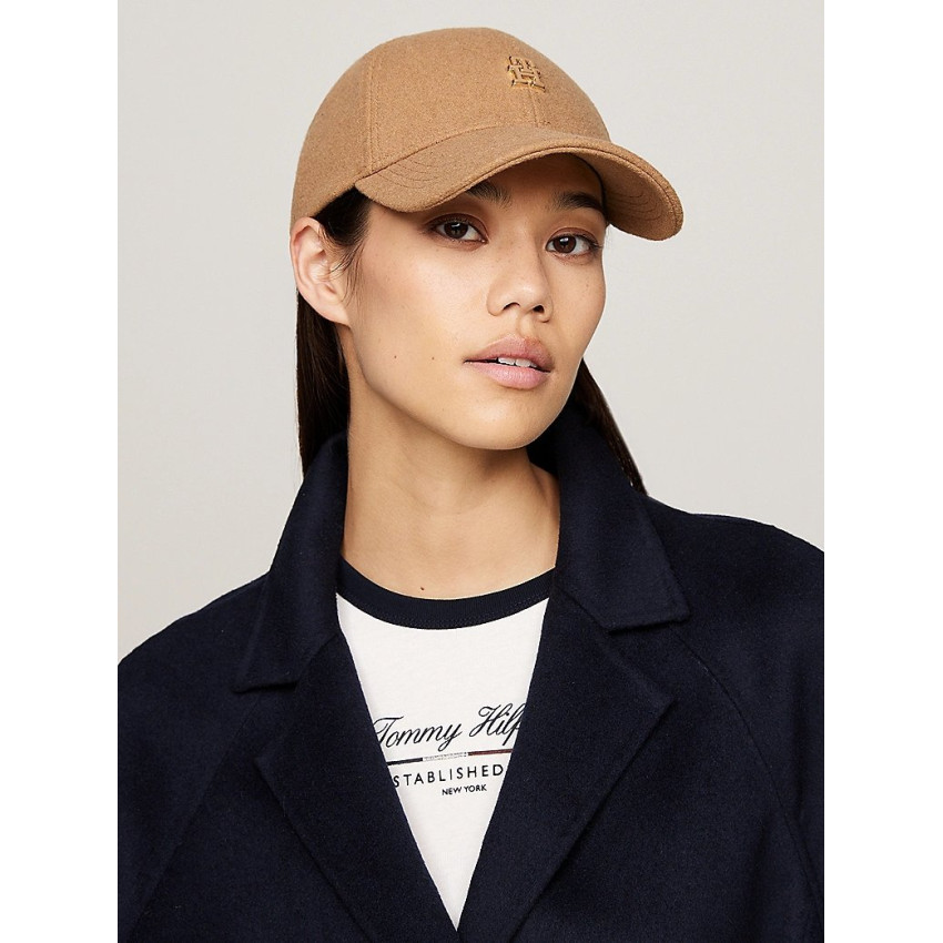 Casquette Femme Tommy Hilfiger MONOGRAM Camel Cloane Vannes AW0AW16620